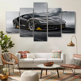 Lamborghini Luxury Italian Sports Car 5 Piece Canvas Wall Art Painting Wallpaper Poster Picture Print Photo Decor