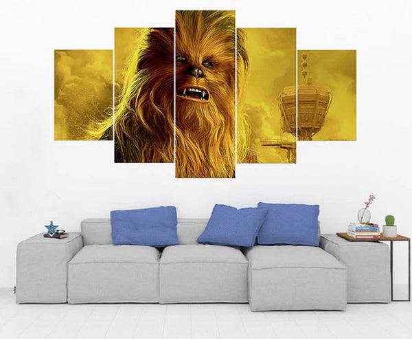 Chewbacca Star Wars Chewie 5 Piece Canvas Wall Art Painting Wallpaper Poster Picture Print Photo Decor