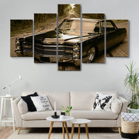 1966 Candillac Lowrider Luxury Car 5 Piece Canvas Wall Art Painting Wallpaper Poster Picture Print Photo Decor