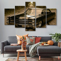 1966 Candillac Lowrider Luxury Car 5 Piece Canvas Wall Art Painting Wallpaper Poster Picture Print Photo Decor