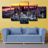 San Diego Padres Petco Park Baseball Stadium Sunset 5 Piece Canvas Wall Art Painting Wallpaper Poster Picture Print Photo Decor