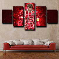 Thomas Muller Bayern Munich Forward Football Legend 5 Piece Canvas Wall Art Painting Wallpaper Poster Picture Print Photo Decor