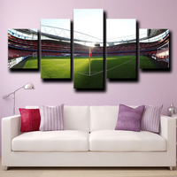 Emirates Stadium Arsenal FC Football Club Premier League 5 Piece Canvas Wall Art Painting Wallpaper Poster Picture Print Photo Decor