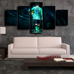 Lionel Messi FC Barcelona Forward Football Legend 5 Piece Canvas Wall Art Painting Wallpaper Poster Picture Print Photo Decor