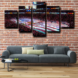 Chicago Blackhawks Hockey Stadium United Center 5 Piece Canvas Wall Art Painting Wallpaper Poster Picture Print Photo Decor