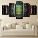 Football Stadium Chicago Bears Field Green 5 Piece Canvas Wall Art Painting Wallpaper Poster Picture Print Photo Decor