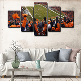 NFL Football Team Denver Broncos Court Stadium 5 Piece Canvas Wall Art Painting Wallpaper Poster Picture Print Photo Decor