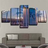 MLB Baseball Team Kansas City Royals Stadium View 5 Piece Canvas Wall Art Painting Wallpaper Poster Picture Print Photo Decor