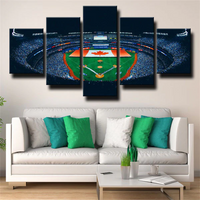 Toronto Blue Jays MLB Baseball Team Stadium Canadian Flag 5 Piece Canvas Wall Art Painting Wallpaper Poster Picture Print Photo Decor