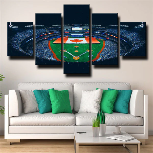 Toronto Blue Jays Stadium Rogers Centre MLB Baseball 5 Piece Canvas Wall Art Painting Wallpaper Poster Picture Print Photo Decor