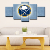 NHL Buffalo Sabres Logo Hockey Sports Team 5 Piece Canvas Wall Art Painting Wallpaper Poster Picture Print Photo Decor