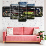 Los Angeles Rams Sports Team Field Stadium 5 Piece Canvas Wall Art Painting Wallpaper Poster Picture Print Photo Decor