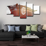 AC Milan Football Club Soccer Team San Siro Stadium 5 Piece Canvas Wall Art Painting Wallpaper Poster Picture Print Photo Decor