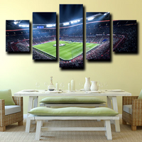Allianz Arena Bayern Munich Football Team Stadium 5 Piece Canvas Wall Art Painting Wallpaper Poster Picture Print Photo Decor