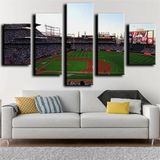 Atlanta Braves MLB Baseball Team Field Stadium 5 Piece Canvas Wall Art Painting Wallpaper Poster Picture Print Photo Decor