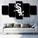 Chicago White Sox MLB Baseball Sports Team Logo 5 Piece Canvas Wall Art Painting Wallpaper Poster Picture Print Photo Decor