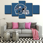 Seattle Seahawks NFL Football Team Logo Helmet 5 Piece Canvas Wall Art Painting Wallpaper Poster Picture Print Photo Decor