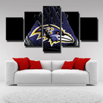 Baltimore Ravens NFL Football Sports Team Gloves Logo 5 Piece Canvas Wall Art Painting Wallpaper Poster Picture Print Photo Decor