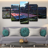 Lincoln Financial Field Philadelphia Eagles & USA Flag 5 Piece Canvas Wall Art Painting Wallpaper Poster Picture Print Photo Decor
