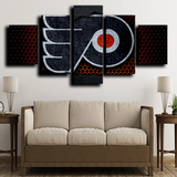 Philadelphia Flyers NHL Hockey Sports Team Logo 5 Piece Canvas Wall Art Painting Wallpaper Poster Picture Print Photo Decor