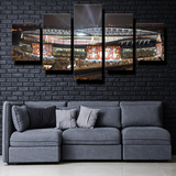 Emirates Stadium Arsenal FC Football Black Light 5 Piece Canvas Wall Art Painting Wallpaper Poster Picture Print Photo Decor