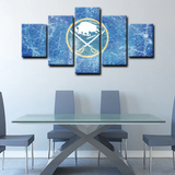 NHL Hockey Sports Ice Scratch Logo Buffalo Sabres 5 Piece Canvas Wall Art Painting Wallpaper Poster Picture Print Photo Decor