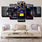 Red Bull Racing Formula 1 Front View Honda 5 Piece Canvas Wall Art Painting Wallpaper Poster Picture Print Photo Decor