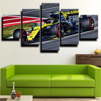 Renault Formula 1 Race Car Renault E-Tech 19 5 Piece Canvas Wall Art Painting Wallpaper Poster Picture Print Photo Decor