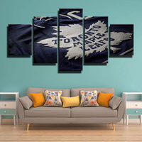 Toronto Maple Leafs NHL Hockey Sports Team Logo 5 Piece Canvas Wall Art Painting Wallpaper Poster Picture Print Photo Decor