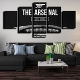 Arsenal FC Premier League Football Team Logo Crest 5 Piece Canvas Wall Art Painting Wallpaper Poster Picture Print Photo Decor