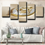 Chicago Bears NFL Football Sports Team Logo Gold 5 Piece Canvas Wall Art Painting Wallpaper Poster Picture Print Photo Decor