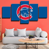 Chicago Cubs MLB Baseball Sports team Blue Bears 5 Piece Canvas Wall Art Painting Wallpaper Poster Picture Print Photo Decor