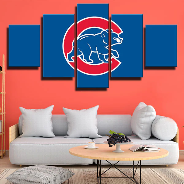 Chicago Cubs MLB Baseball Sports team Blue Bears 5 Piece Canvas Wall Art Painting Wallpaper Poster Picture Print Photo Decor