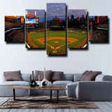Detroit Tigers MLB Baseball Sports Stadium Night View 5 Piece Canvas Wall Art Painting Wallpaper Poster Picture Print Photo Decor