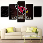 NFL Sports Football Team Arizona Cardinals Logo 5 Piece Canvas Wall Art Painting Wallpaper Poster Picture Print Photo Decor