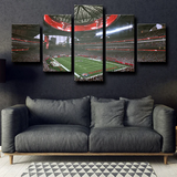 Football Stadium Atlanta Falcons Green Field 5 Piece Canvas Wall Art Painting Wallpaper Poster Picture Print Photo Decor