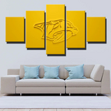 Nashville Predators NHL Hockey Team 3D Yellow Logo 5 Piece Canvas Wall Art Painting Wallpaper Poster Picture Print Photo Decor