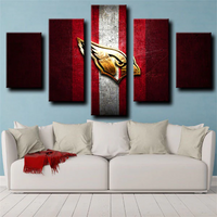 Arizona Cardinals NFL Football Sports Team Logo 5 Piece Canvas Wall Art Painting Wallpaper Poster Picture Print Photo Decor
