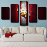 Arizona Cardinals NFL Football Sports Team Logo 5 Piece Canvas Wall Art Painting Wallpaper Poster Picture Print Photo Decor