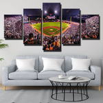 San Francisco Giants Baseball Stadium Night View 5 Piece Canvas Wall Art Painting Wallpaper Poster Picture Print Photo Decor