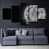 Winnipeg Jets NHL Hockey Sports Team Ice Logo 5 Piece Canvas Wall Art Painting Wallpaper Poster Picture Print Photo Decor