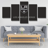 Los Angeles Kings Logo NHL Hockey Sports Team 5 Piece Canvas Wall Art Painting Wallpaper Poster Picture Print Photo Decor