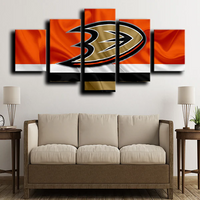 Anaheim Ducks NHL Hockey Sports Team Logo 5 Piece Canvas Wall Art Painting Wallpaper Poster Picture Print Photo Decor