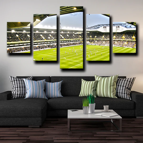 Tottenham Hotspur FC Premier League Team Stadium 5 Piece Canvas Wall Art Painting Wallpaper Poster Picture Print Photo Decor