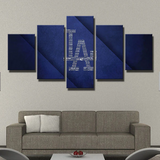MLB Baseball Los Angeles Dodgers Sports Team Logo LA 5 Piece Canvas Wall Art Painting Wallpaper Poster Picture Print Photo Decor