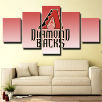 Arizona Diamondbacks MLB Baseball Sports Team Logo 5 Piece Canvas Wall Art Painting Wallpaper Poster Picture Print Photo Decor
