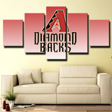 Arizona Diamondbacks MLB Baseball Sports Team Logo 5 Piece Canvas Wall Art Painting Wallpaper Poster Picture Print Photo Decor
