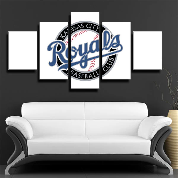 Kansas City Royals MLB Baseball Sports Team Logo 5 Piece Canvas Wall Art Painting Wallpaper Poster Picture Print Photo Decor