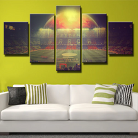 Camp Nou Stadium FC Barcelona La Liga Football 5 Piece Canvas Wall Art Painting Wallpaper Poster Picture Print Photo Decor