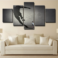 Football Dream Soccer Inspiration for Kid 5 Piece Canvas Wall Art Painting Wallpaper Poster Picture Print Photo Decor